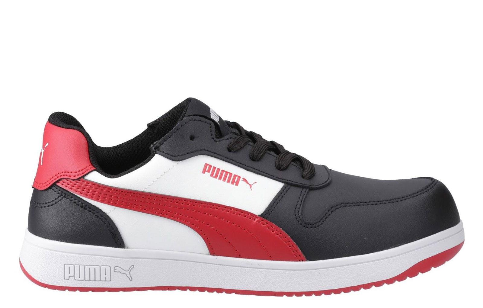 Puma Safety Frontcourt Low Trainer Men's | Court Shoes  | Black / White / Red  | UK Size 12
