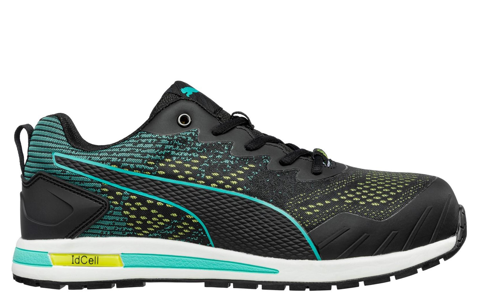 Puma Vivid Green Heart Low Womens | Safety Footwear  | Black/Blue  | UK Size 12