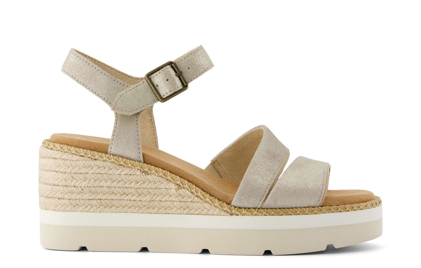 Toms Darya Womens Sandals | Slip On Shoes  | Champagne  | UK Size 8