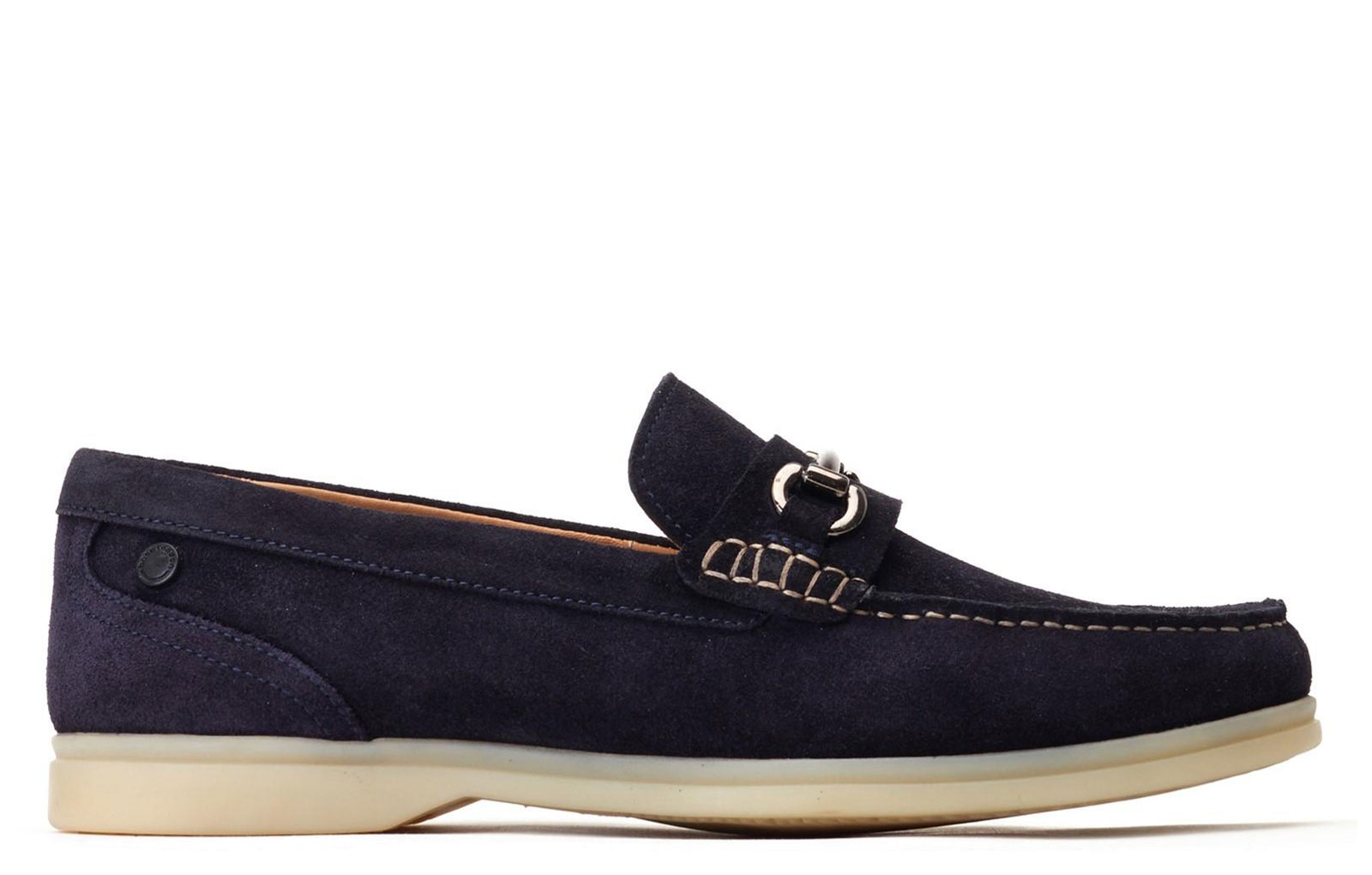Base London Snapper Men's Leather Loafer Shoes Men's | Slip On Shoes  | Navy  | UK Size 11