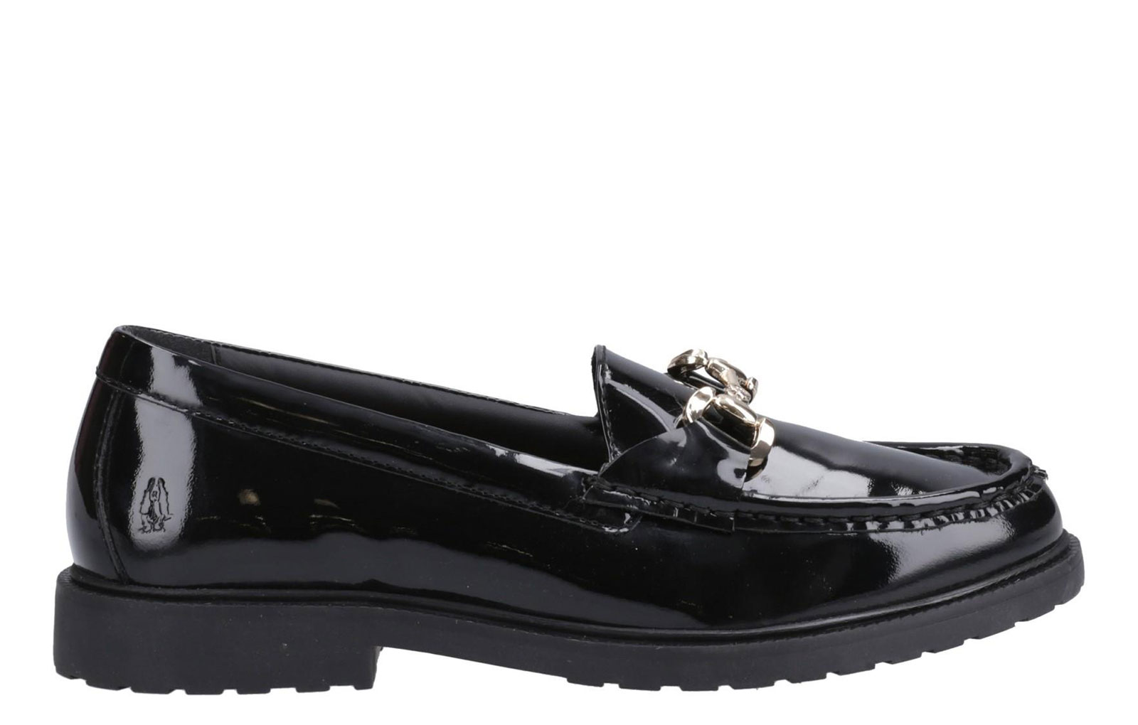 Hush Puppies Verity Womens Leather Loafer Shoes | Slip On Shoes  | Black  | UK Size 6