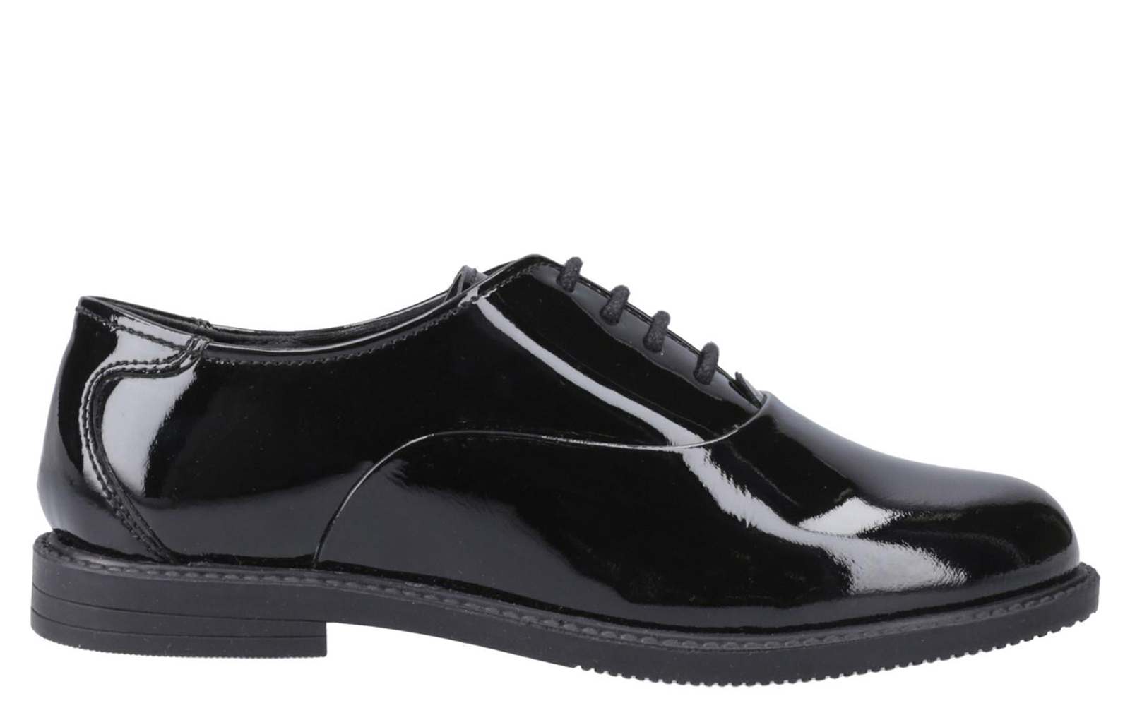 Hush Puppies Nellie Senior Leather Shoes | School Shoes  | Black  | UK Size 3