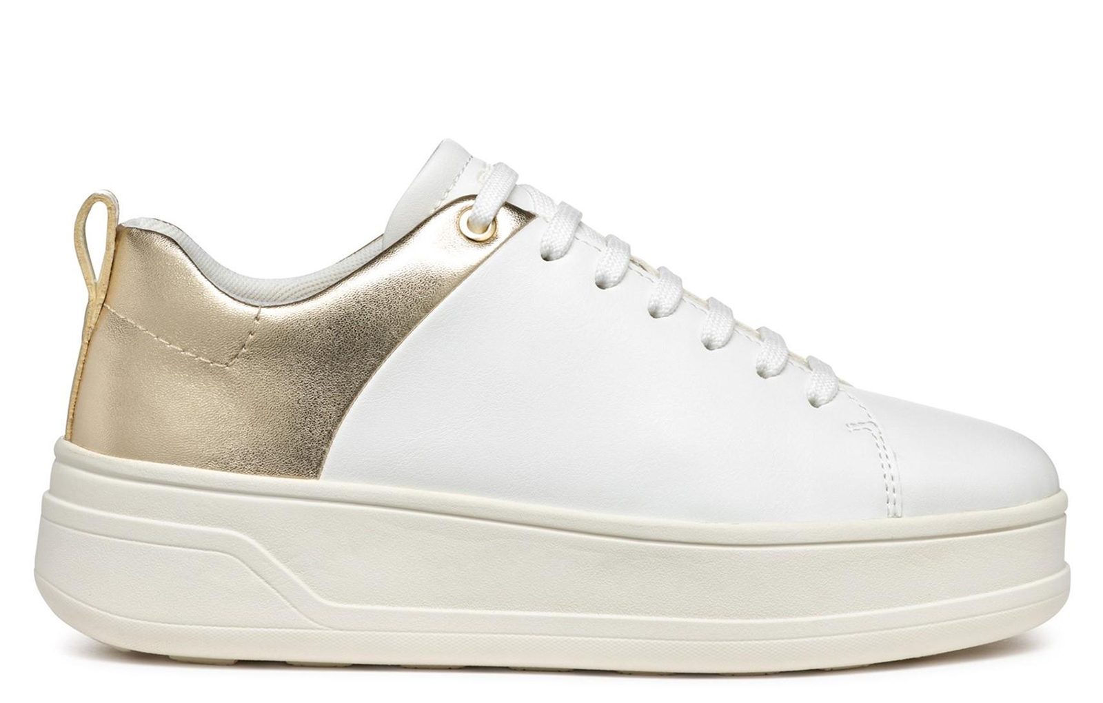 Geox Spherica Ecub-2 Womens Trainers  Size: 7.5 Colour : White/Light Gold
