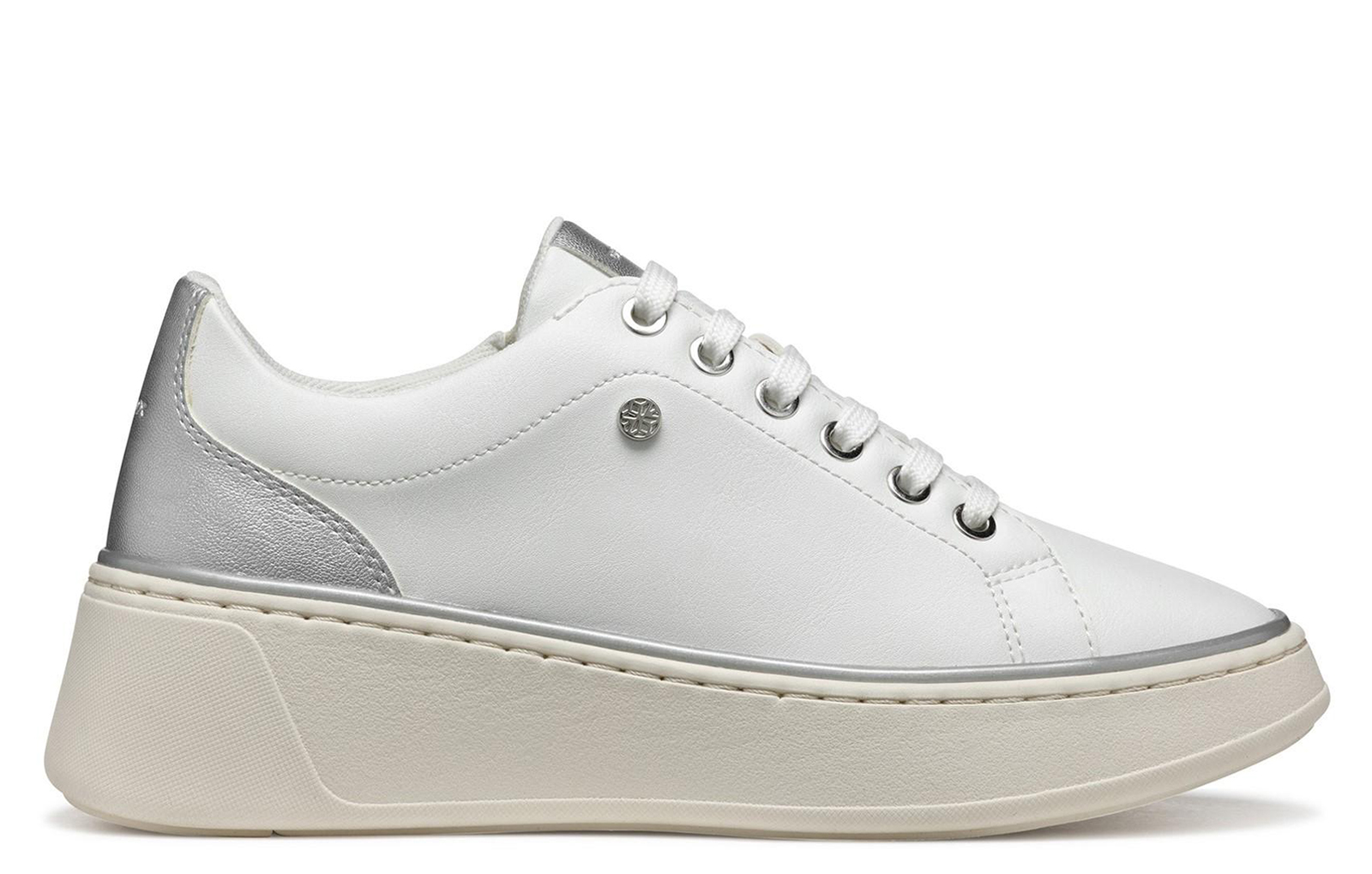 Geox Sunnetty Womens Trainers  Size: 7.5 Colour : White/Silver