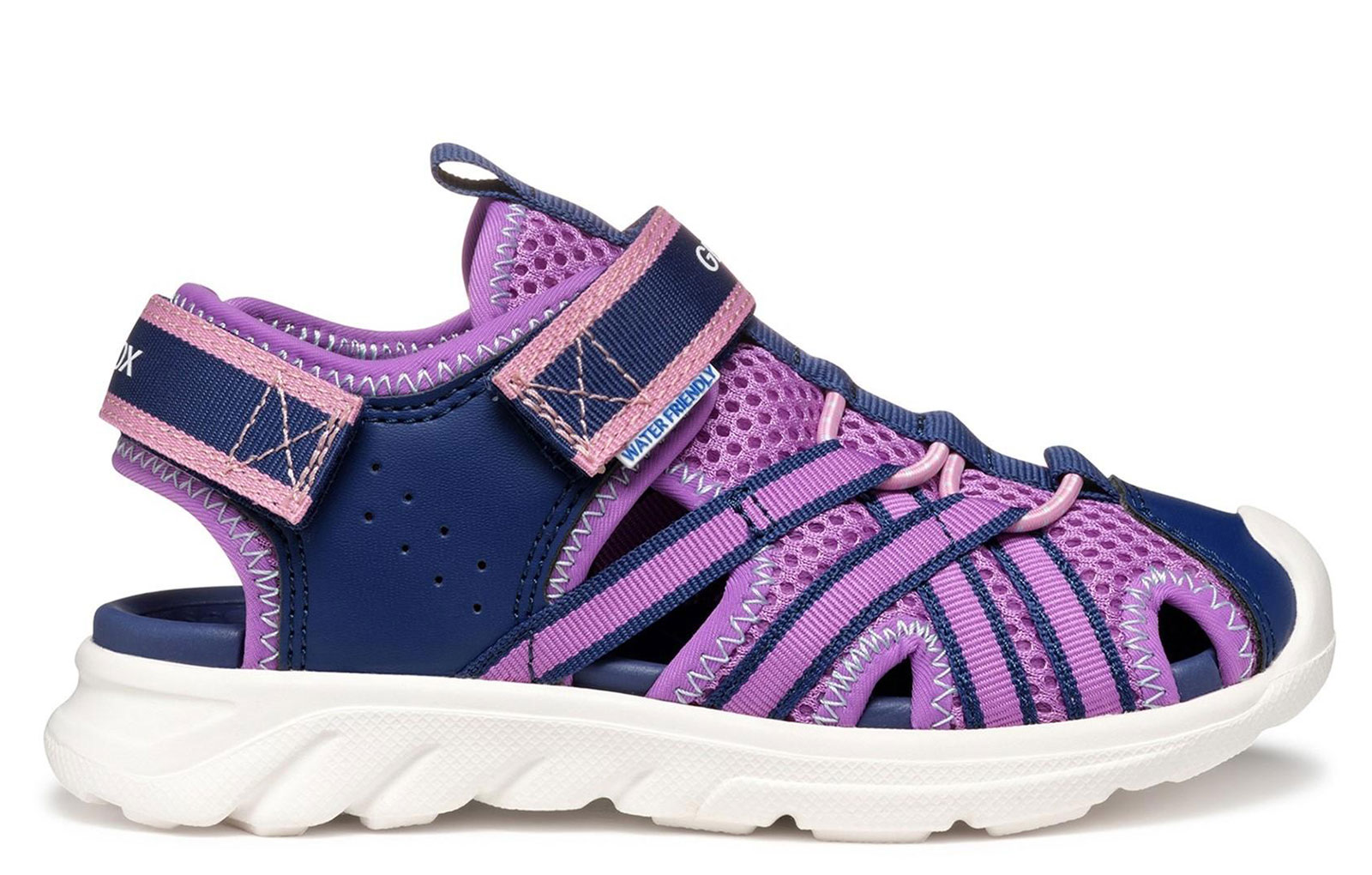 Geox Airadyum Water-Friendly Girls Sandals | Sandals  | Navy/Purple  | UK Size 12.5