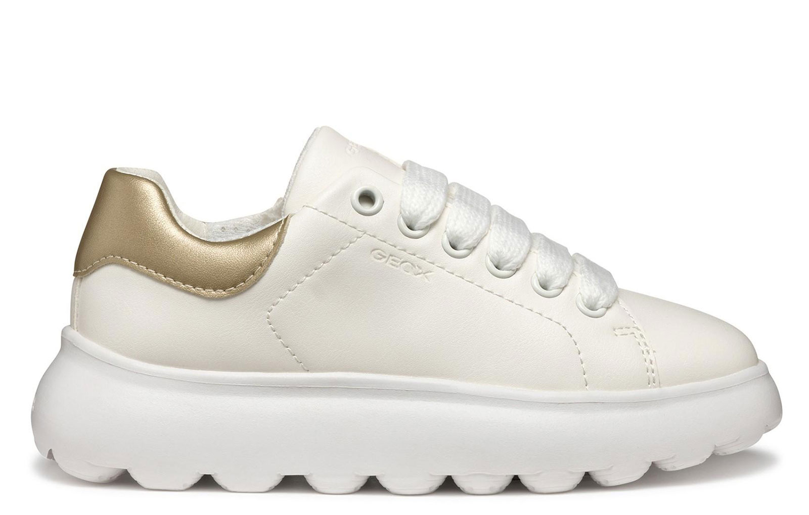 Geox Puffpop Girls Trainers  Size: 2.5 Colour : White / Platinum