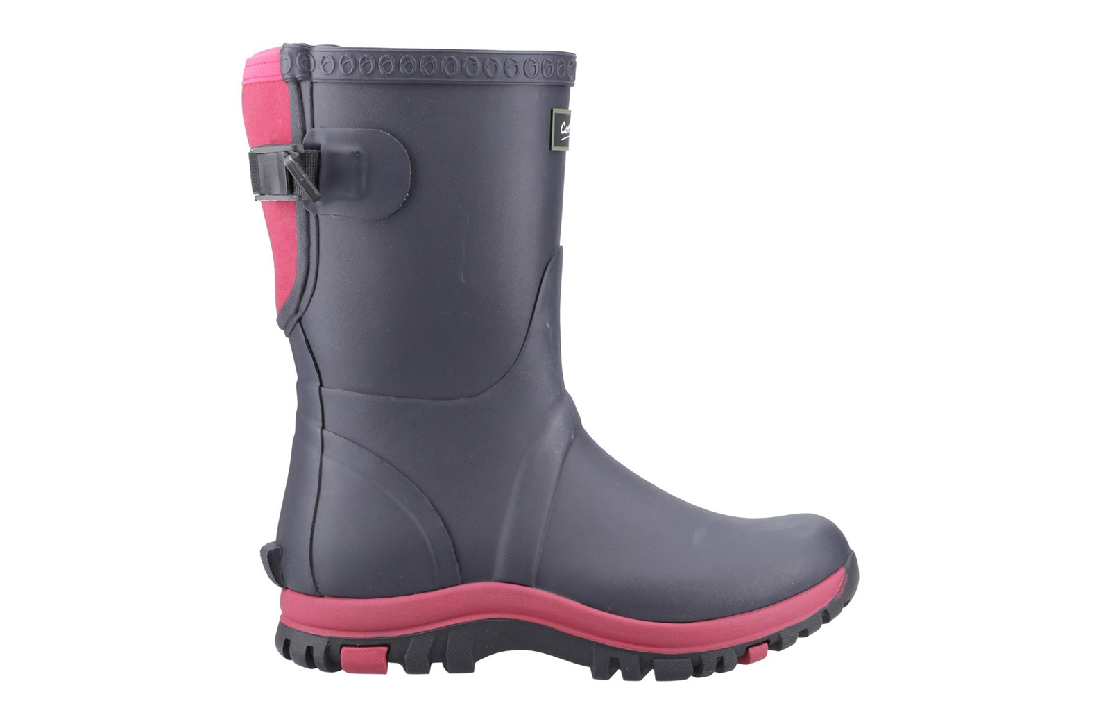 Cotswold Realm Adjustable Womens Wellington Boots | Wellingtons  | Navy/Pink  | UK Size 5