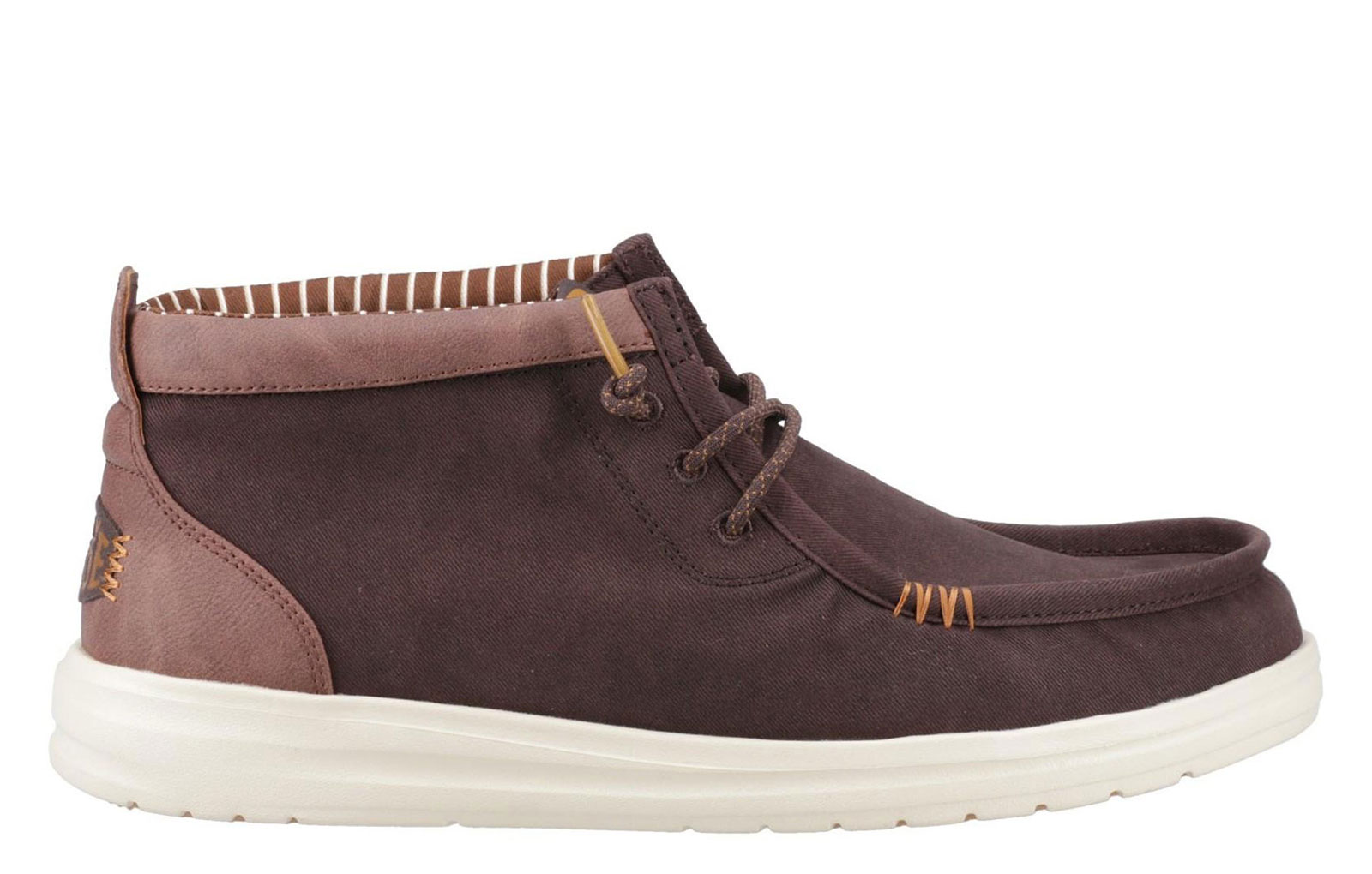 Hey Dude Wally Mid Gripr Boots | Slip On Shoes  | Mole Brown/Downtown  | UK Size 9