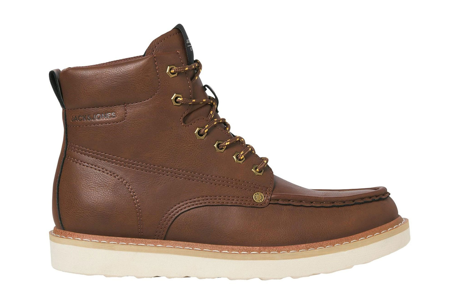 Jack & Jones Archway Men's Moc Boots | Boots  | Cognac  | UK Size 9