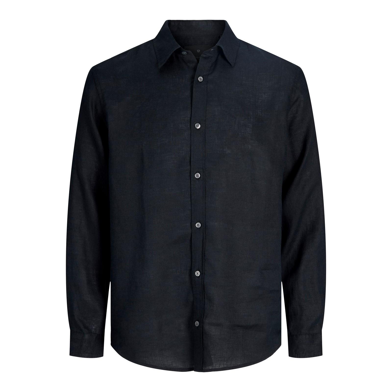Jack & Jones Linen Men's Shirt Men's Trainers, Size Sml In Black