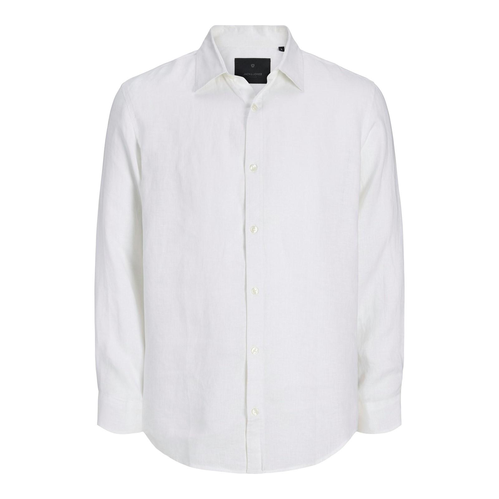 Jack & Jones Linen Men's Shirt Men's Trainers, Size Sml In Bright White