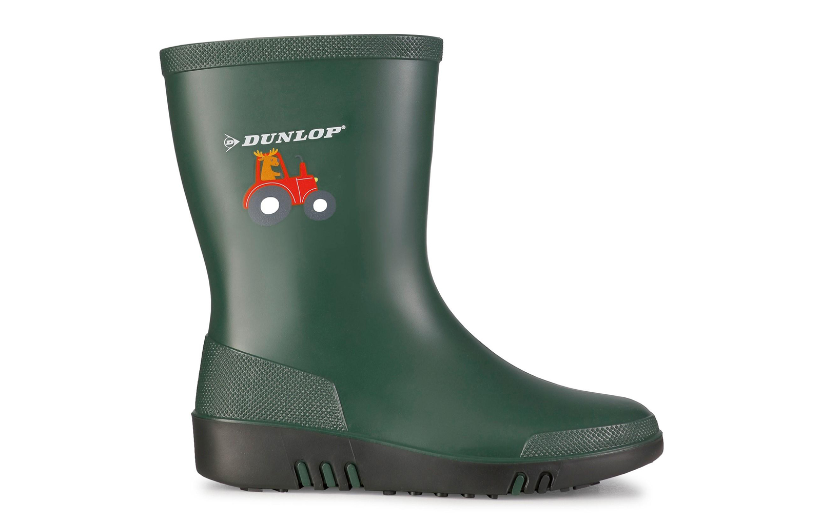Dunlop Tractor Kids Mini Wellington Boots | Wellingtons  | Heritage Green / Black  | UK Size 3.5