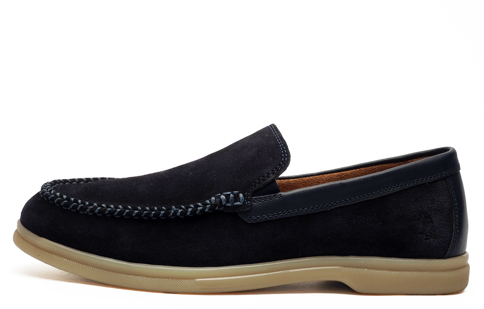 Hush Puppies Leon Men's Suede Shoes Men's | Slip On Shoes  | Navy  | UK Size 11
