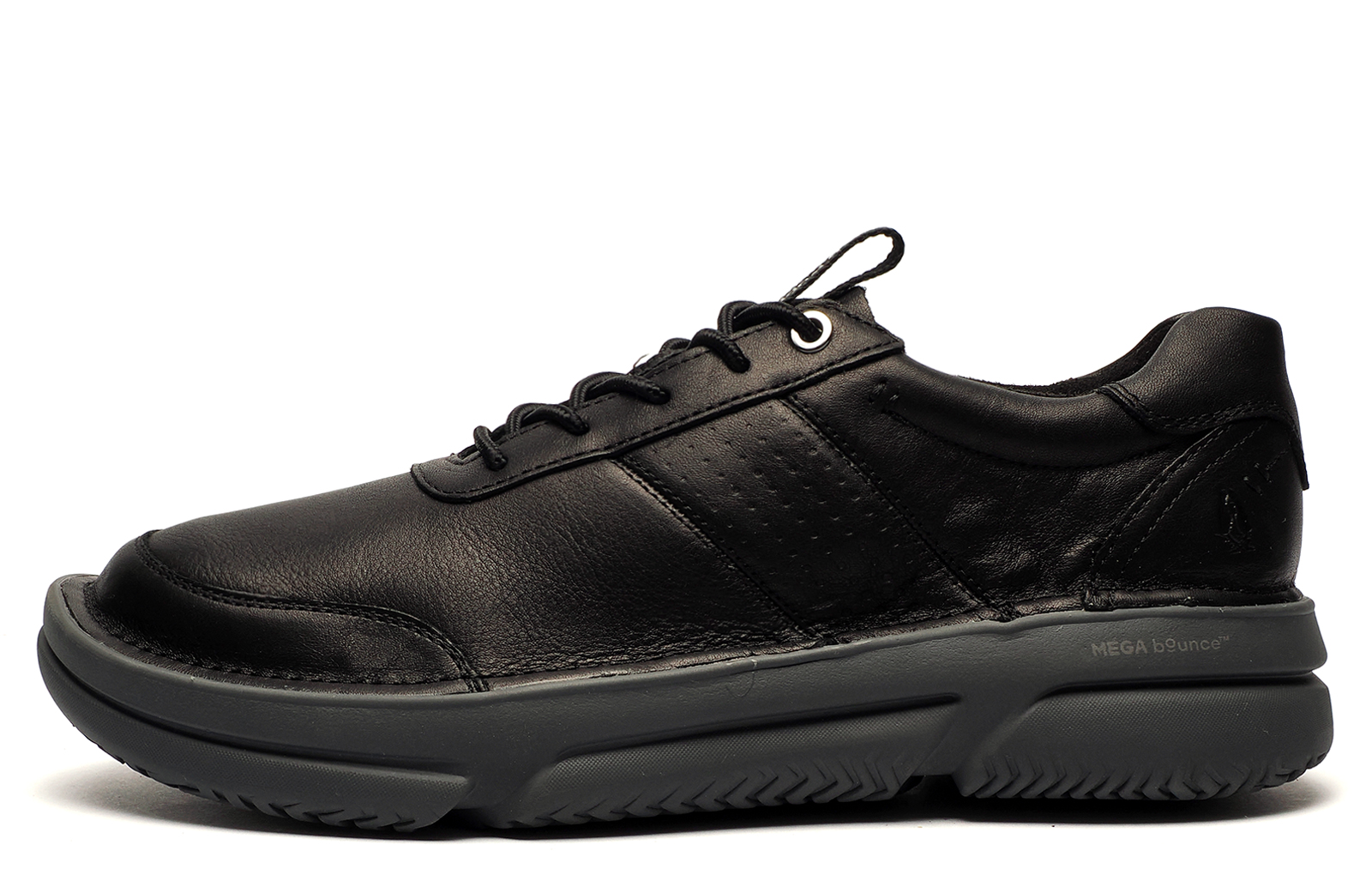 Hush Puppies Baylor Men's Leather Shoes Men's Trainers, Size 10 In Black / Charcoal
