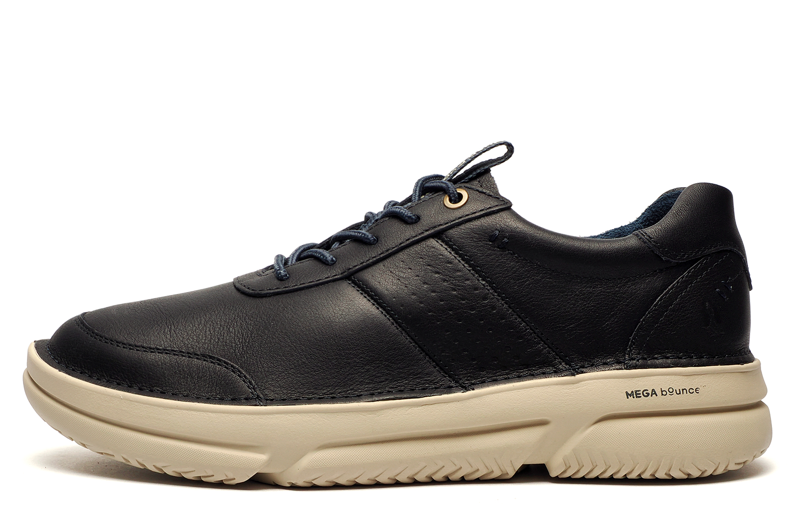 Hush Puppies Baylor Men's Leather Shoes Men's Trainers, Size 8 In Navy