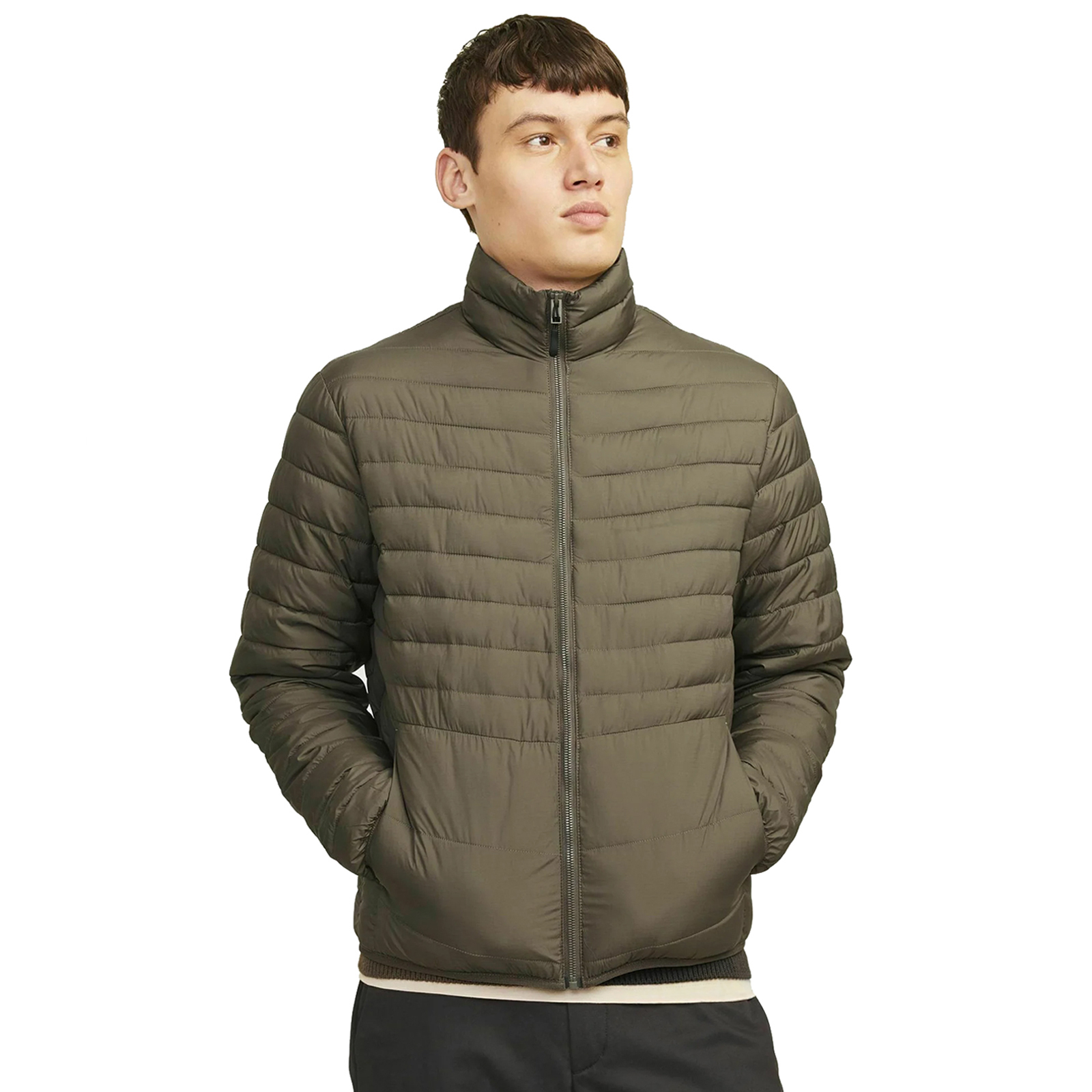 Jack & Jones Estate Signature Men's Puffer Jacket - Canteen - Size XXL