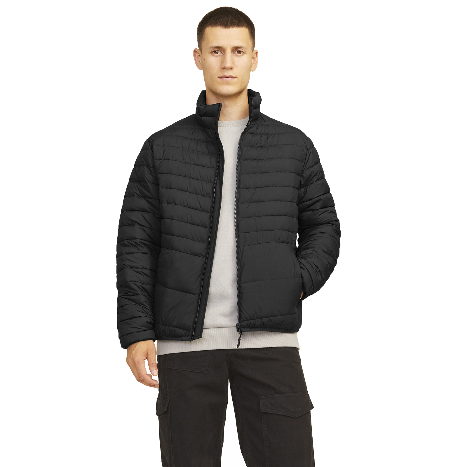 Jack & Jones Estate Signature Men's Puffer Jacket - Black - Size XL