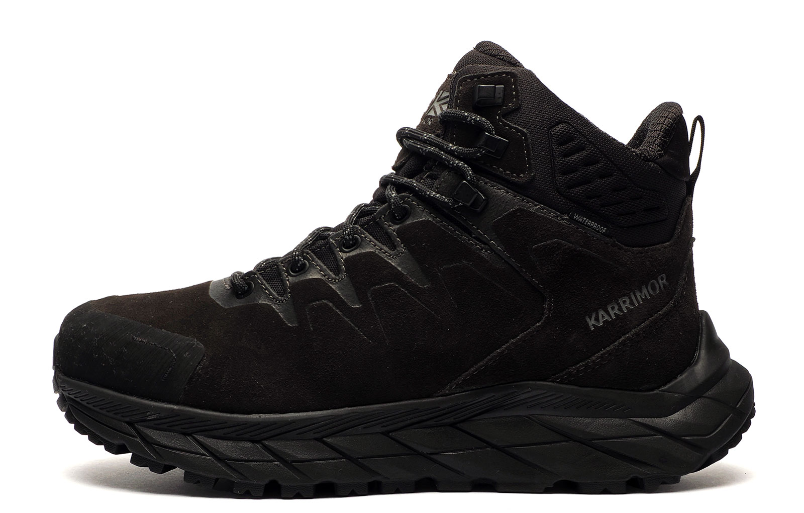 Karrimor Premium Goshawk Mid Men's Waterproof Hiking Boots | Slip On Shoes  | Black  | UK Size 9
