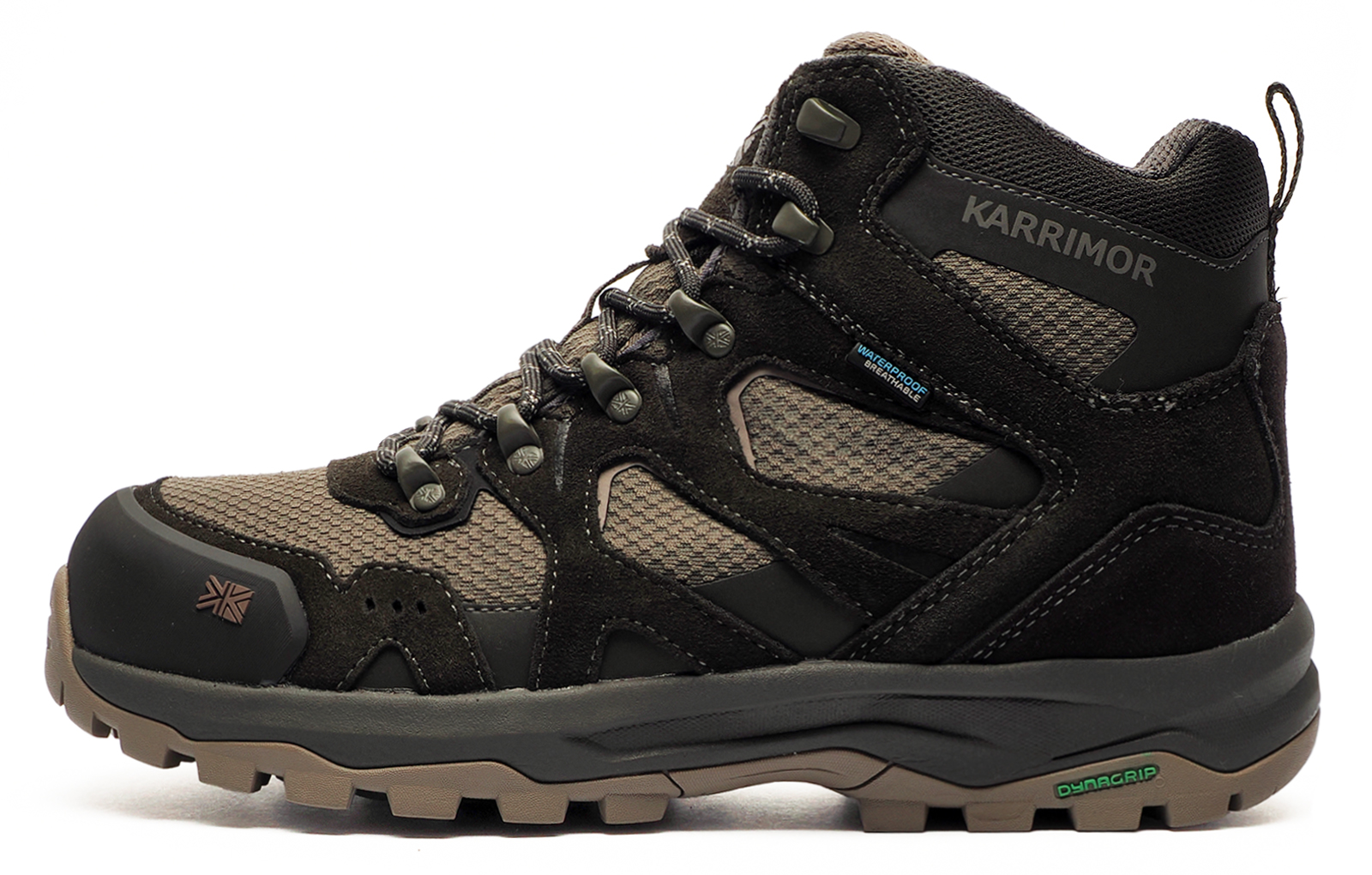 Karrimor Premium Bodmin Mid 6 Men's Waterproof Hiking Boots | Safety Boots  | Black / Olive  | UK Size 12