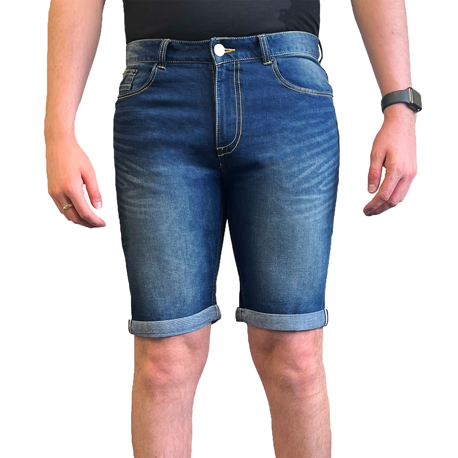 Le Breve Freddy Mens Denim Shorts - LE326856