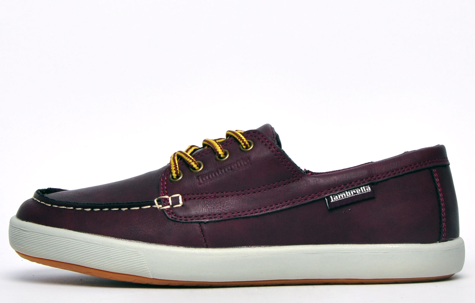 Mens Navy/Black/Brown Lace Up Lambretta Casual Trainers Harrison 