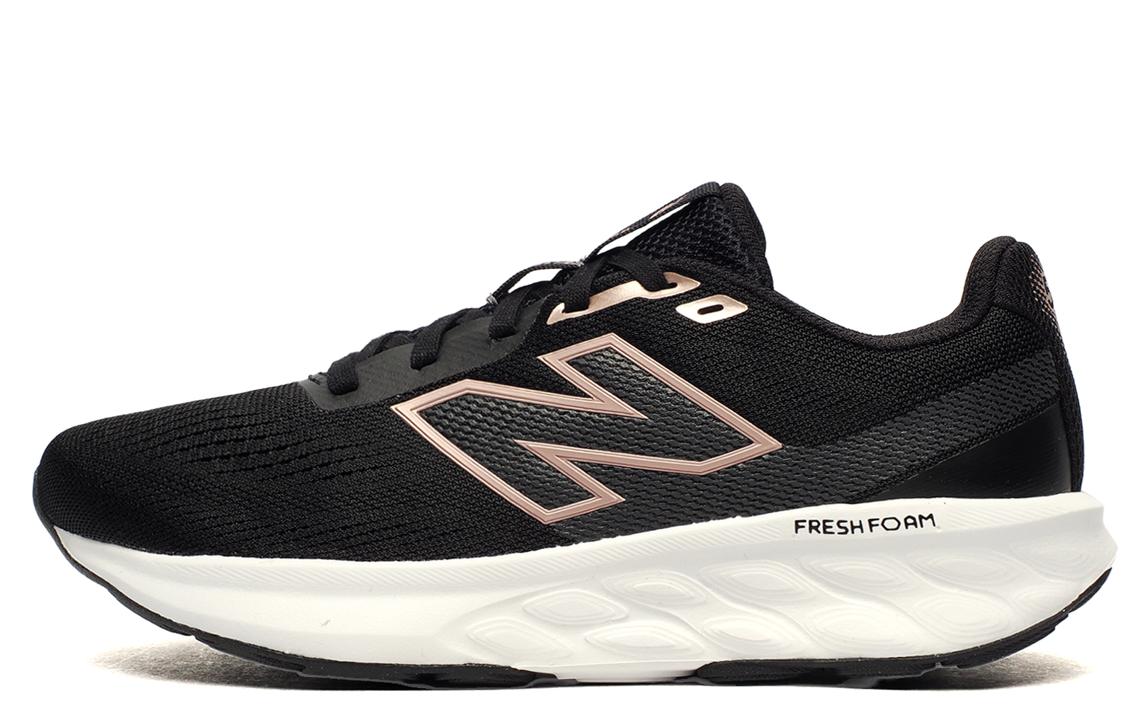 New Balance 520V9 Fresh Foam Womens Wide Fit Running Shoes | Running Trainers  | Black / Rose Gold  | UK Size 8