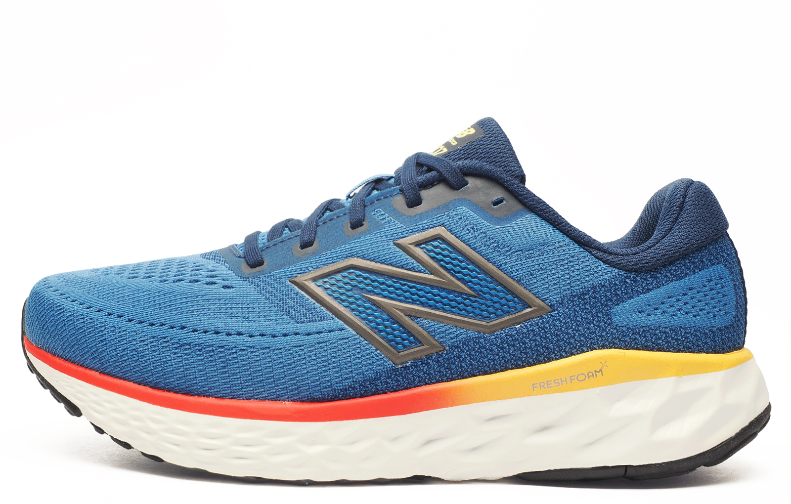 New Balance Fresh Foam X Evoz V4 Men's Running Shoes Men's | Running Trainers  | Sea Stone / Navy / Clementine  | UK Size 9