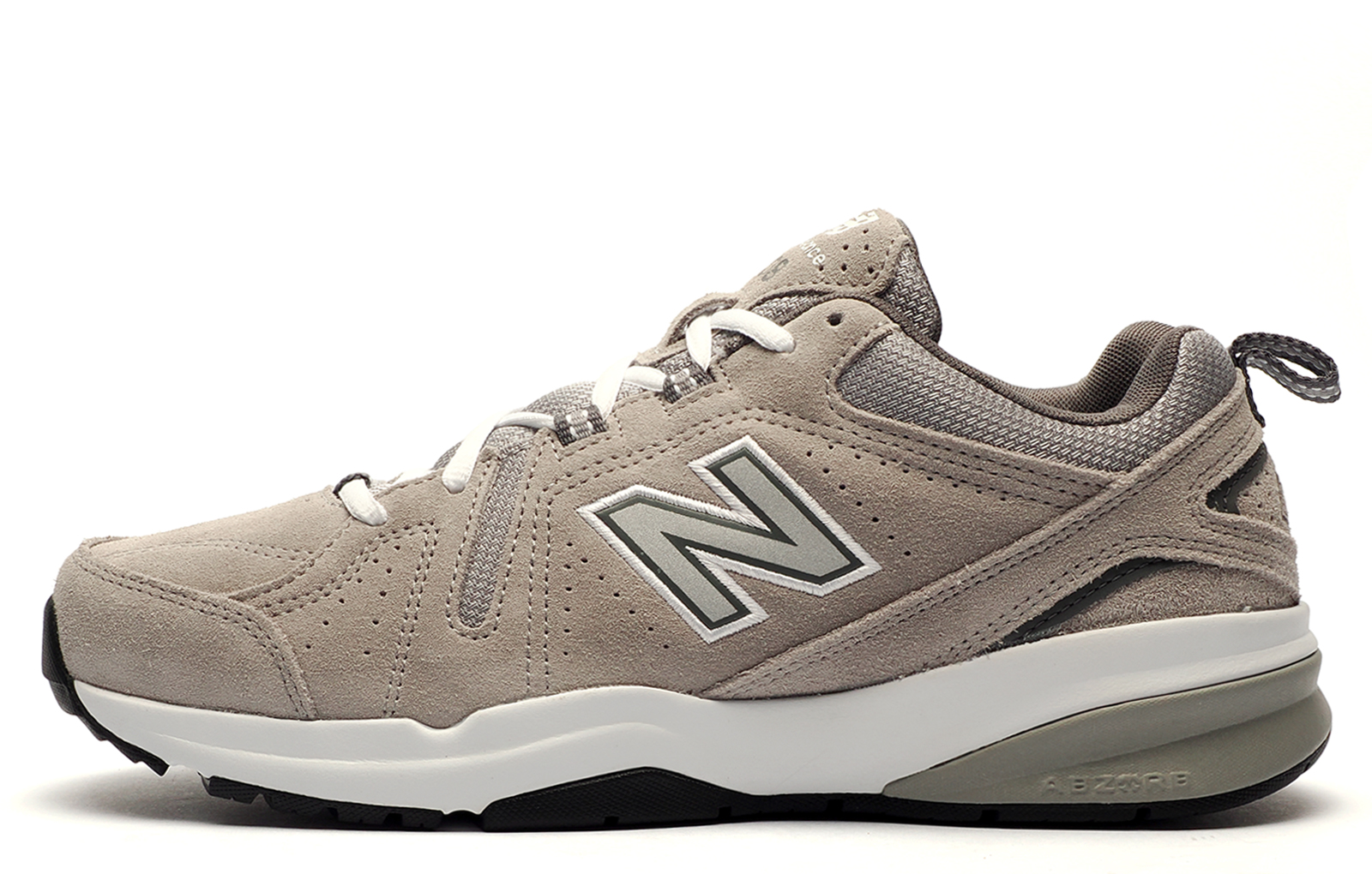 New Balance 608 V5 Men's Suede Trainers  Size: 9 Colour : Grey / Castlerock / White