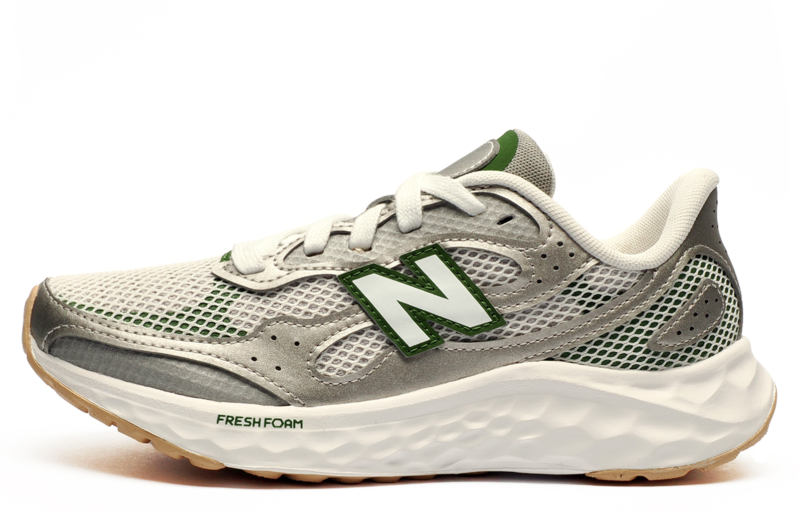 New Balance Fresh Foam Arishi V4 Tiralux Womens Running Shoes | Running Trainers  | Raincloud / Silver Metaliic / Alpine Green  | UK Size 6.5