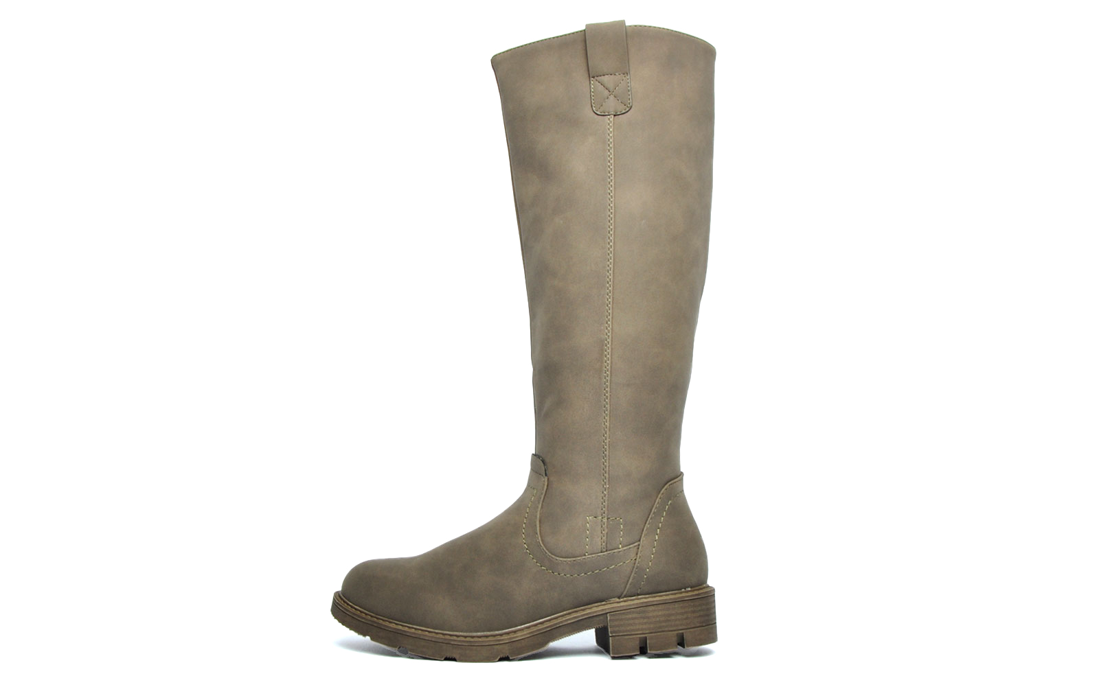 Divaz Luxe Quinn Vegan Womens Knee High Boots | Boots  | Brown / Olive Tint  | UK Size 4