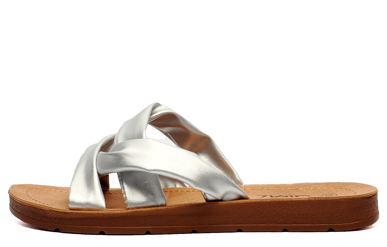 Divaz Luxe Zurich Womens Sandal | Sliders  | Silver  | UK Size 5