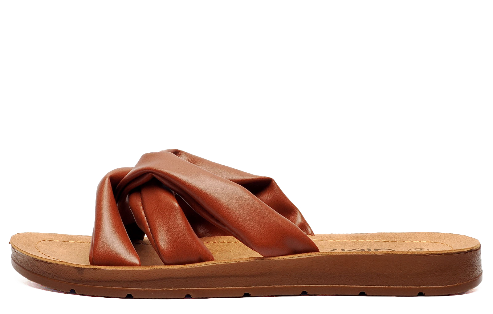 Divaz Luxe Zurich Womens Sandal | Sliders  | Tan  | UK Size 6