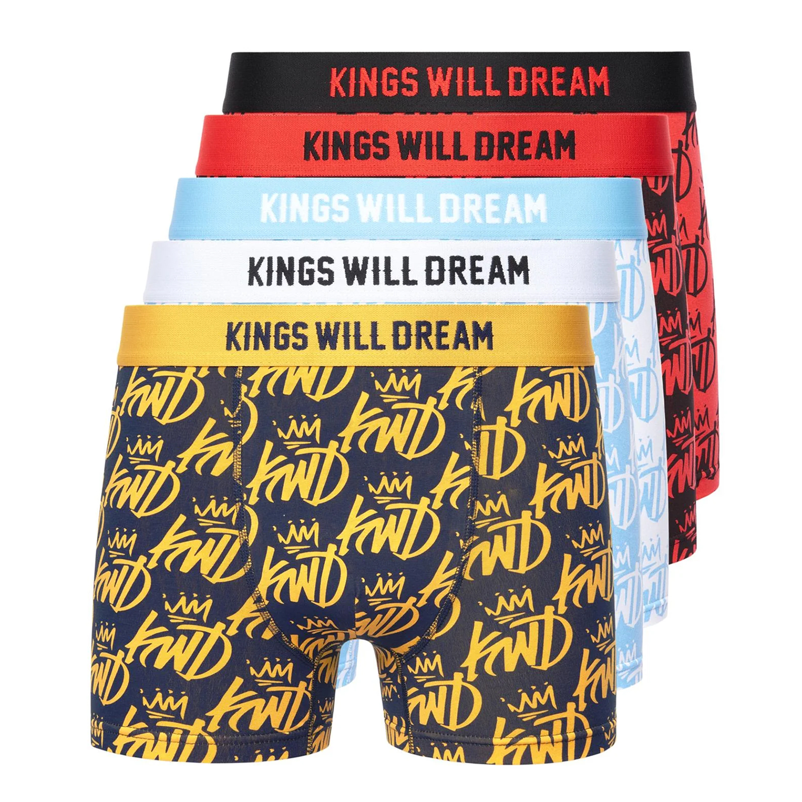Kings Will Dream Tagged Men's 5Pk Boxer Shorts  Colour : Multi
