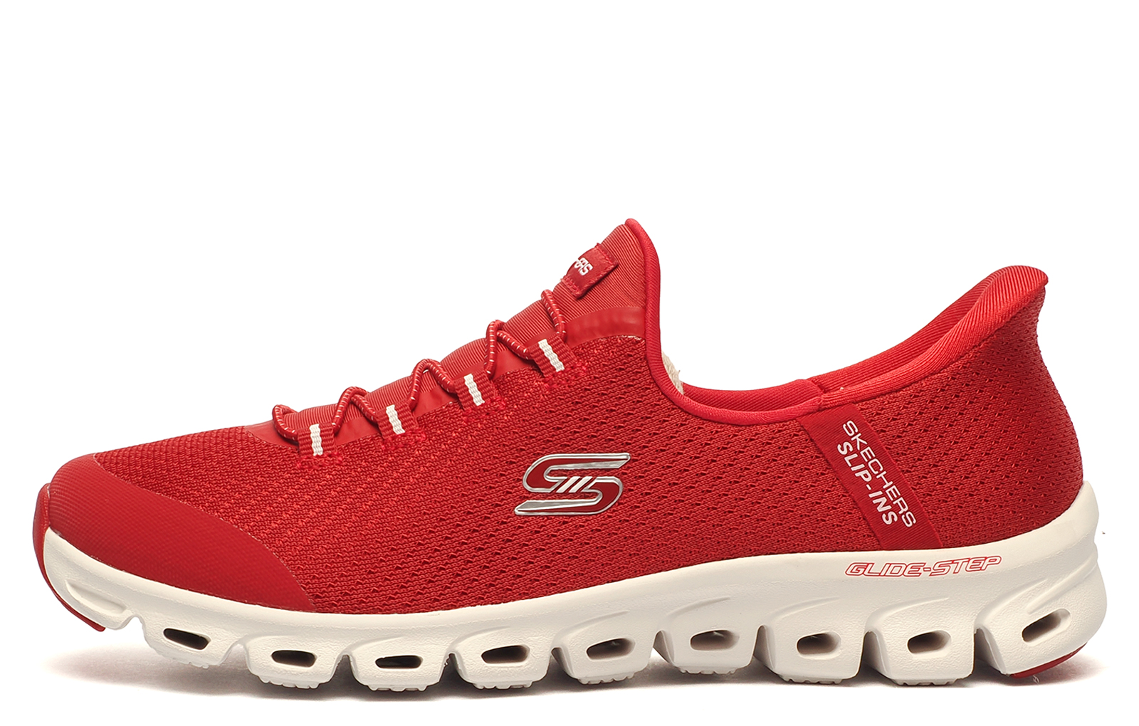 Skechers Glide Hands Free Slip-Ins Womens Memory Foam Trainers  Size: 3 Colour : Red