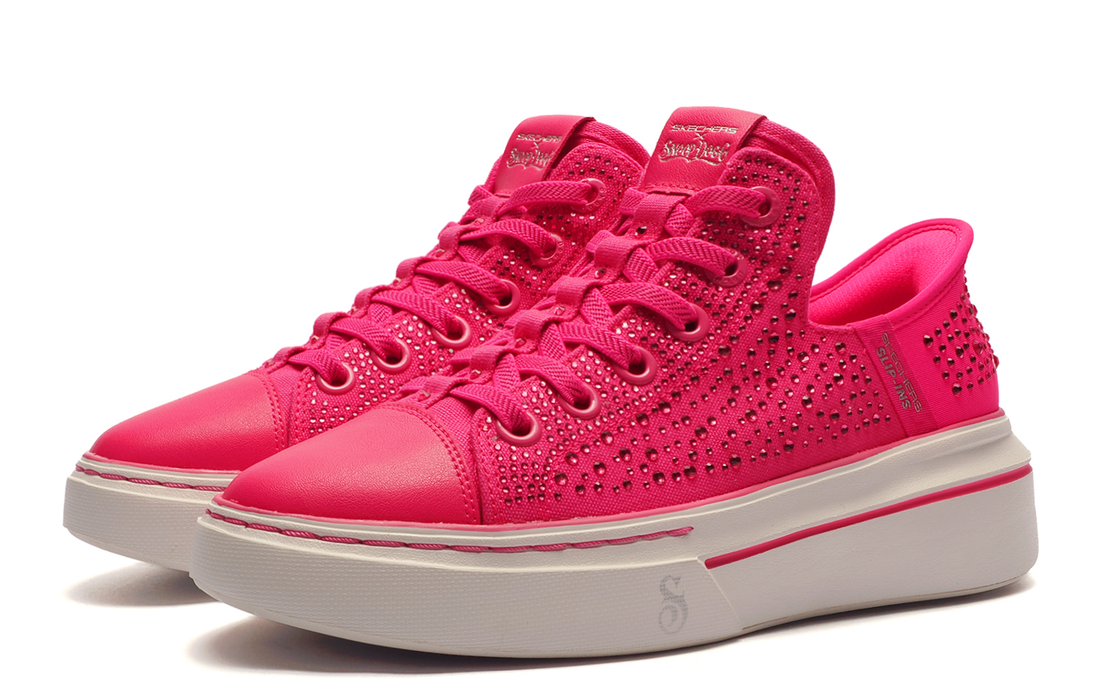 Skechers Snoop One Womens Hands Free Slip-Ins Trainers, Size 2 In Pink