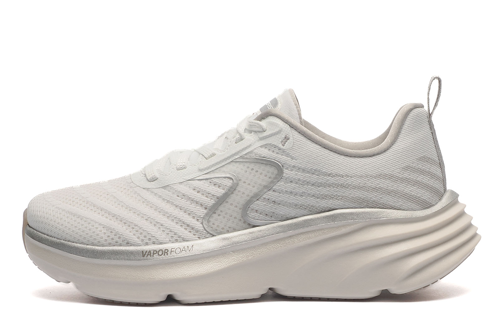 Skechers D'lux Vapor Womens Memory Foam Trainers  Size: 7 Colour : White / Silver