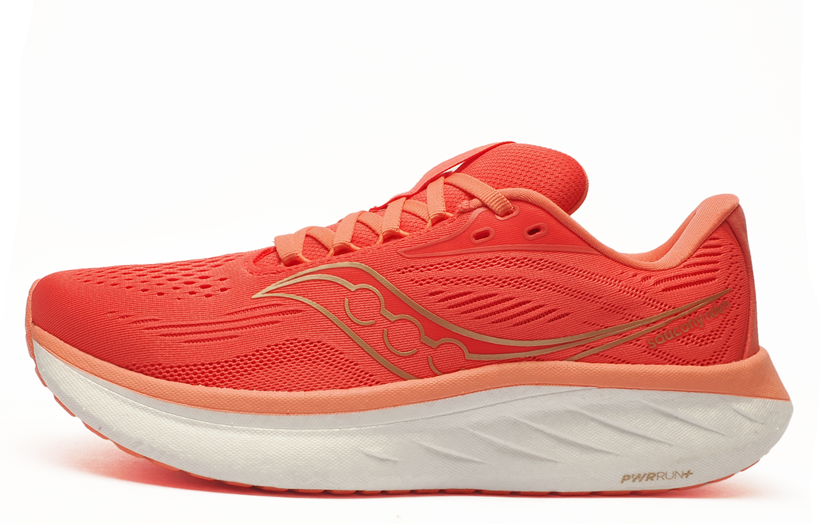Saucony Ride 18 Womens Running Shoes | Running Trainers  | Coral / Salmon  | UK Size 5.5