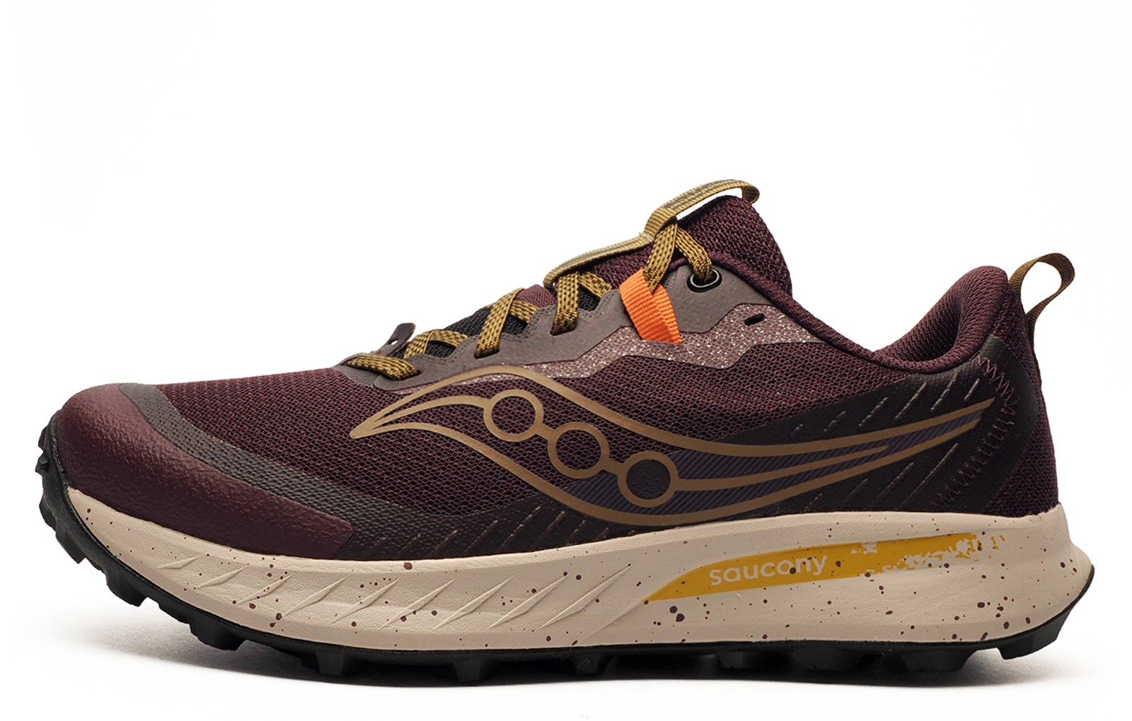 Saucony Peregrine 15 Womens Trail Running Shoes | Slip On Shoes  | Wine / Kodiak  | UK Size 5
