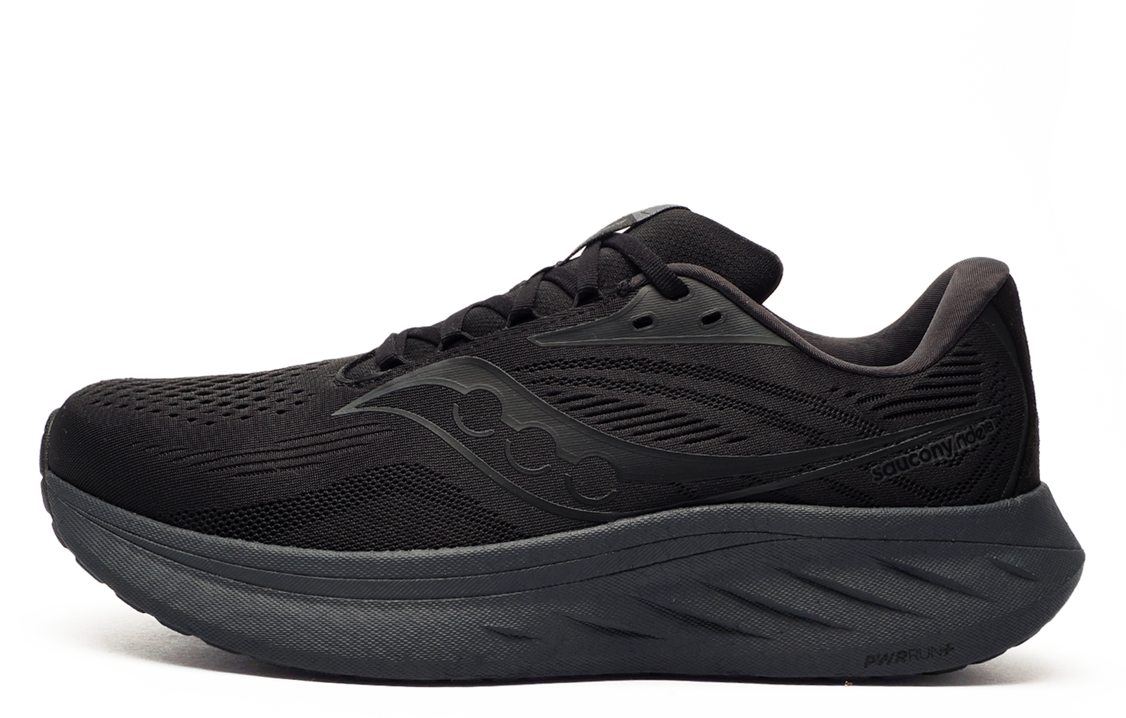 Saucony Ride 18 Men's Running Shoes Men's | Running Trainers  | Black / Shadow  | UK Size 10