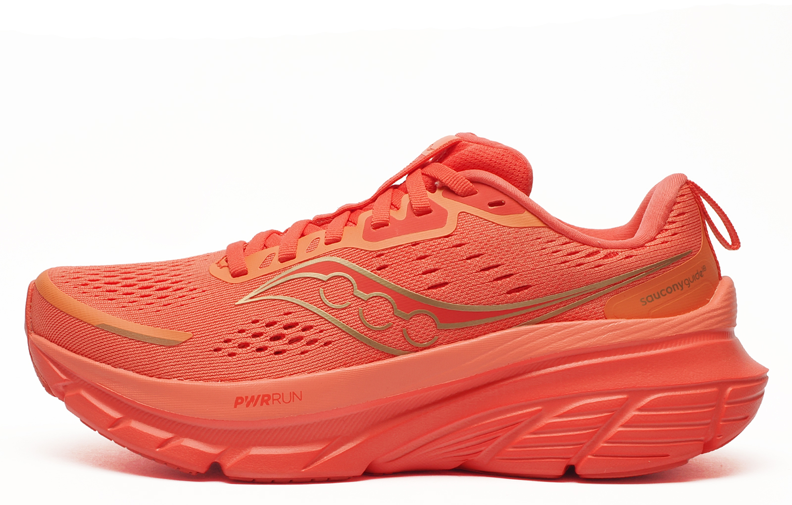 Saucony Guide 18 Womens Running Shoes | Running Trainers  | Salmon / Coral  | UK Size 4