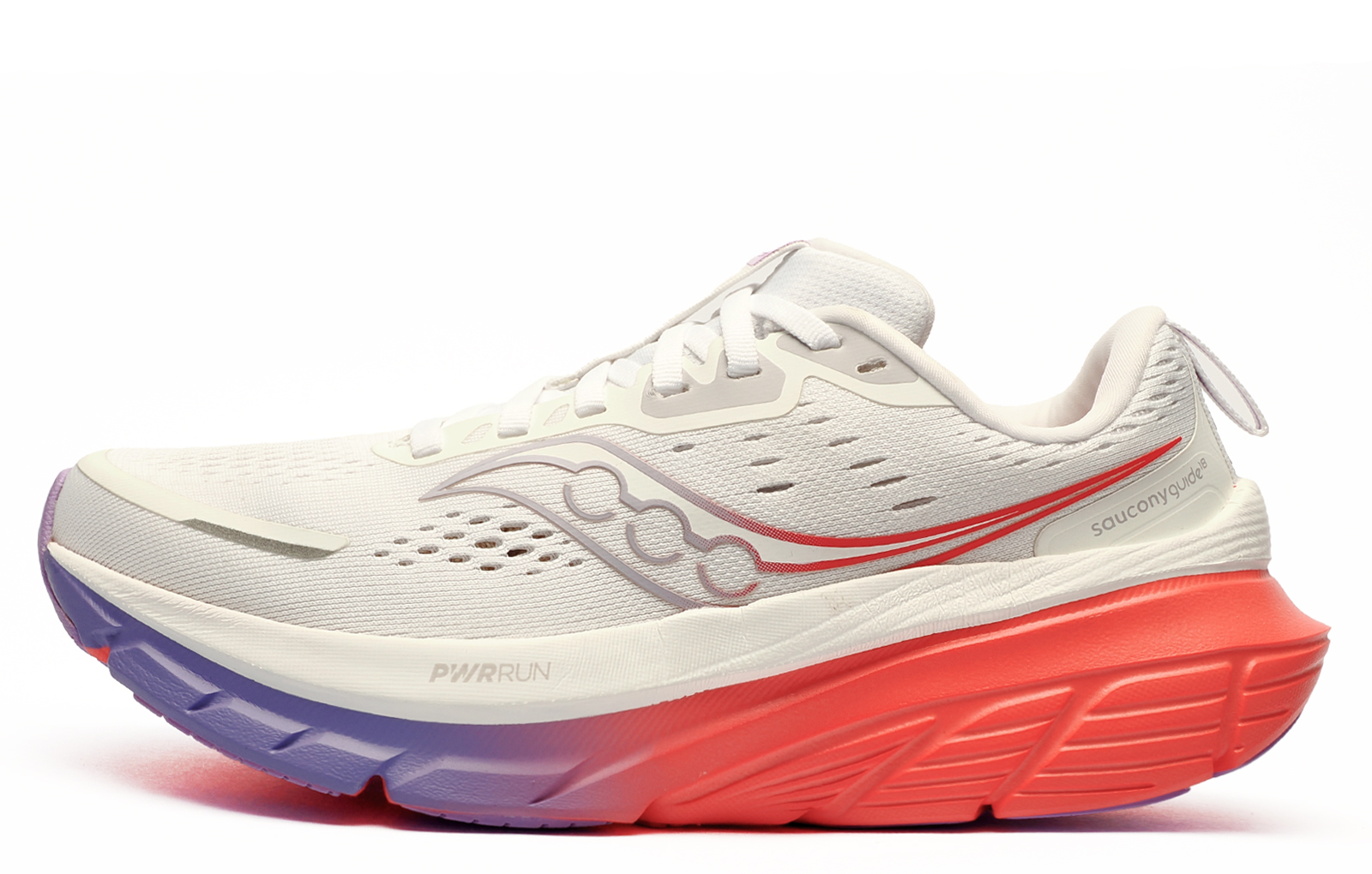 Saucony Guide 18 Womens Running Shoes | Crocs  | White / Crocus  | UK Size 6