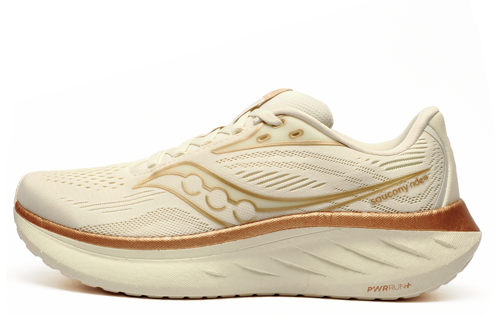 Saucony Ride 18 Womens Running Shoes | Running Trainers  | Vanilla  | UK Size 7.5