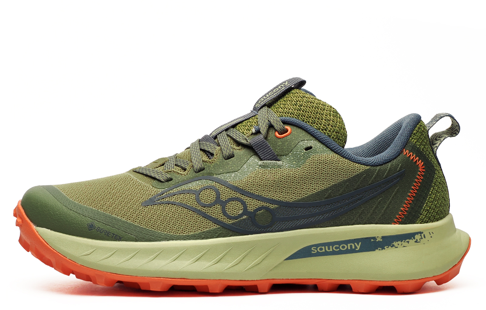 Saucony Peregrine 15 Gtx Gore-Tex Womens Trail Running Shoes | Slip On Shoes  | Hemlock / Dusk  | UK Size 6