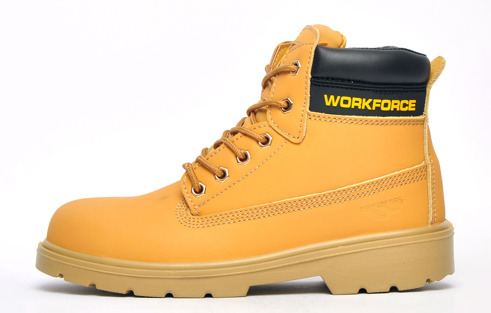 Workforce Mens Steel Toe Cap Safety Work Leather Boots Trainers Water Resistant 
