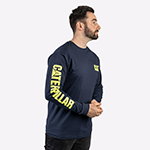 Caterpillar Trademark Banner Long Sleeve T-Shirt Mens - GRD-18496-57744-09