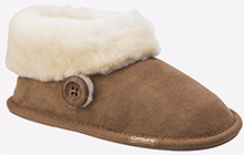 Cotswold Wotton Sheepskin Bootie Slipper Womens Girls - GRD-25575-42576-08
