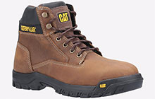 Caterpiller Median S3 Leather Safety Boots Mens - GRD-30432-51822-10