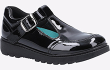 Hush Puppies Kerry Senior Patent School Shoe Girls - GRD-30820-52645-09