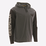 Caterpillar Hooded Long Sleeve T-Shirt Mens - GRD-32225-55210-09