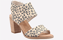 Toms Majorca Cutout Textured Cheetah Sandal Womens  - GRD-32535-55647-08